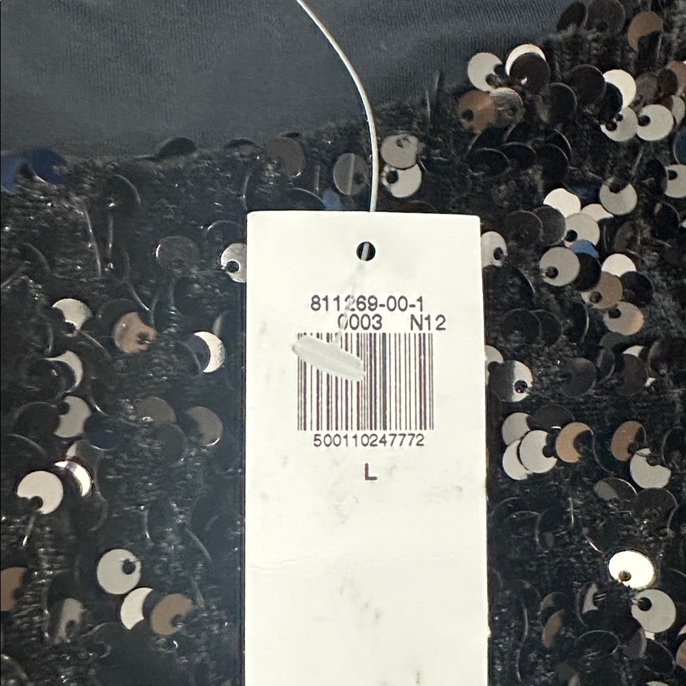 NWT! Old Navy Black Sleeveless Sequin Swing Top for Women - Large  🌵 - Picture 9 of 10